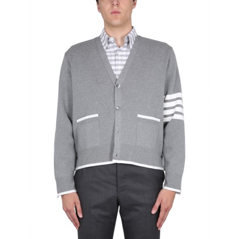 thom browne 4bar stripe cardigan