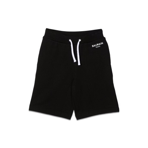 balmain cotton fleece shorts