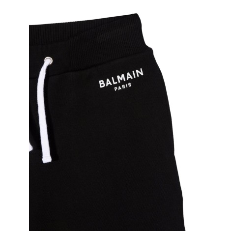 balmain cotton fleece shorts