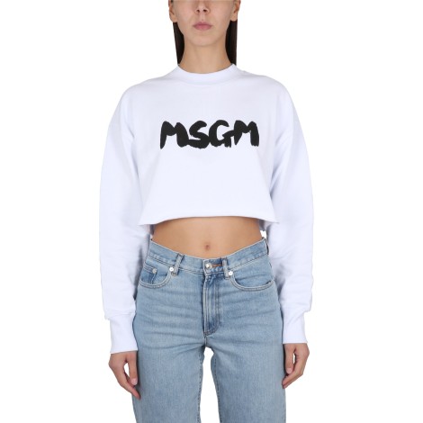 msgm cropped sweatshirt