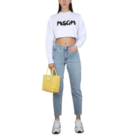 msgm cropped sweatshirt