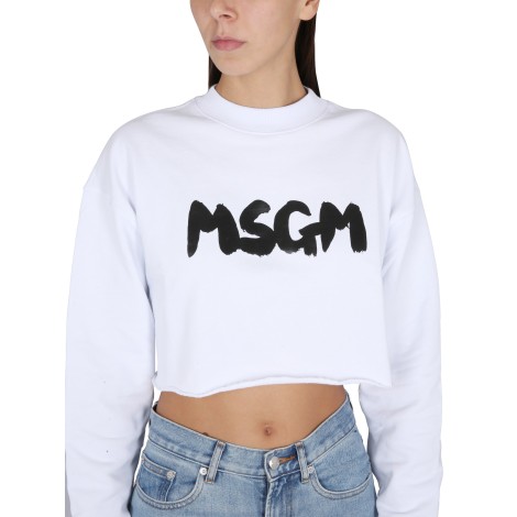 msgm cropped sweatshirt