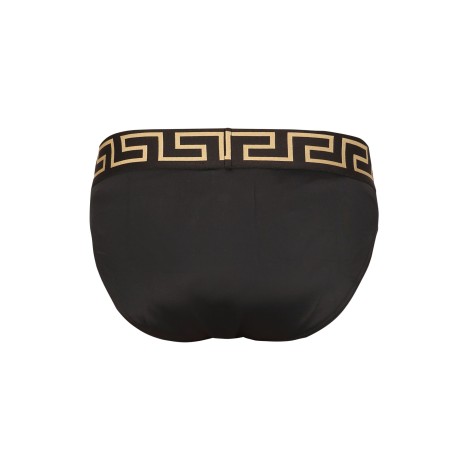 versace la greca print swim briefs