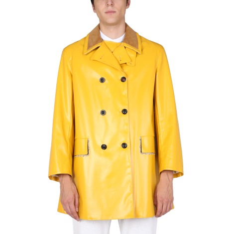 maison margiela coated canvas coat