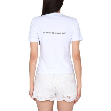 msgm logo print t-shirt