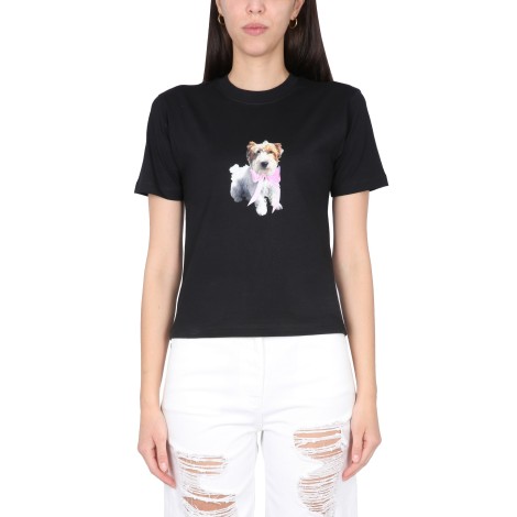 msgm logo print t-shirt