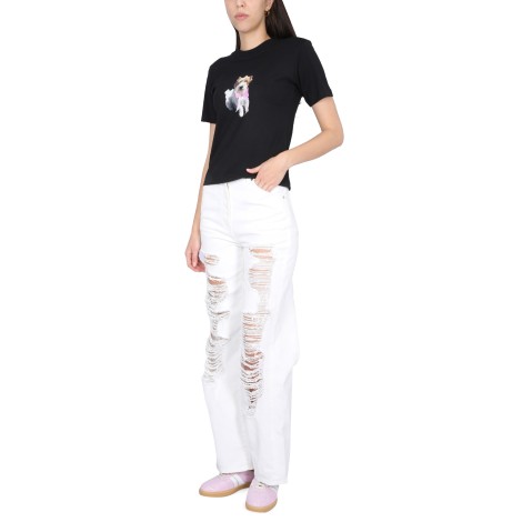 msgm logo print t-shirt