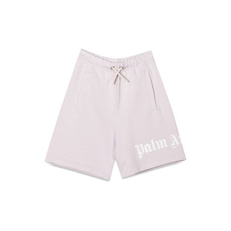 palm angels fleece girl short logo