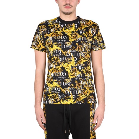 versace jeans couture baroque logo t-shirt