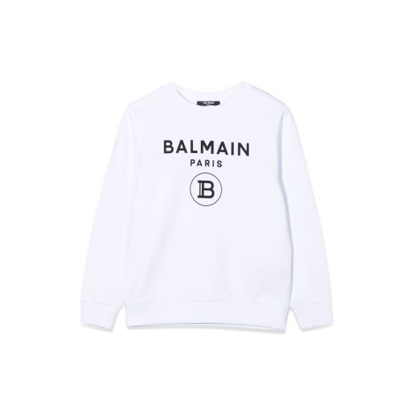 balmain sweatshirt crewneck front logo