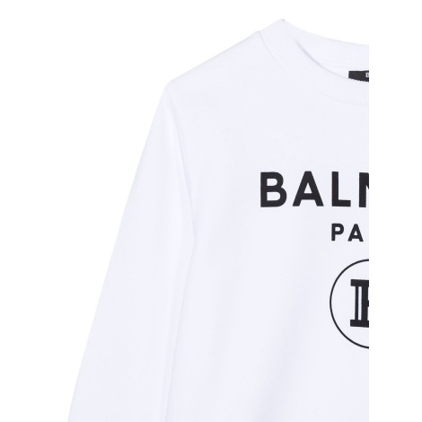 balmain sweatshirt crewneck front logo