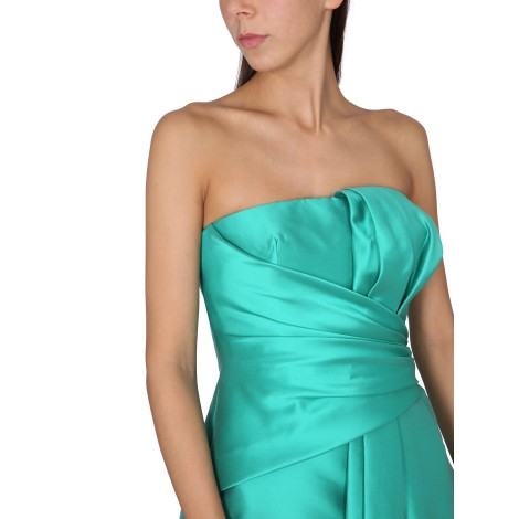 alberta ferretti mikado bustier dress