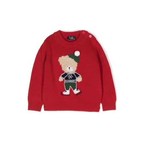 il gufo teddy bear crew neck pullover