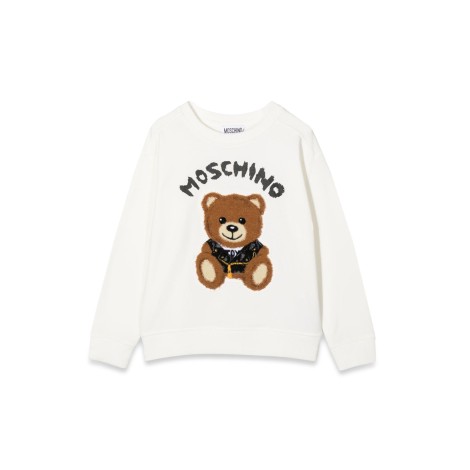 moschino teddy bear crewneck sweatshirt