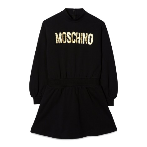 moschino abito felpa con logo