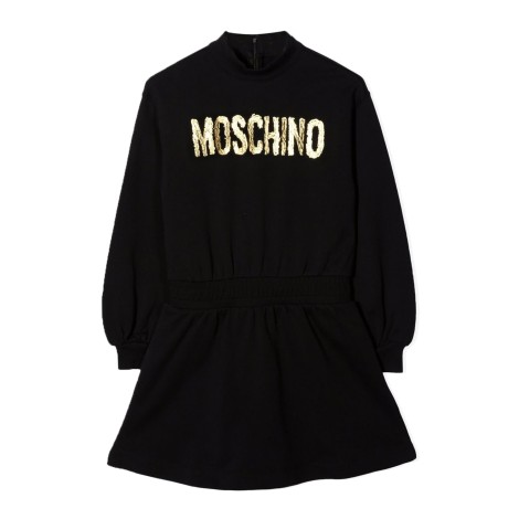 moschino abito felpa con logo