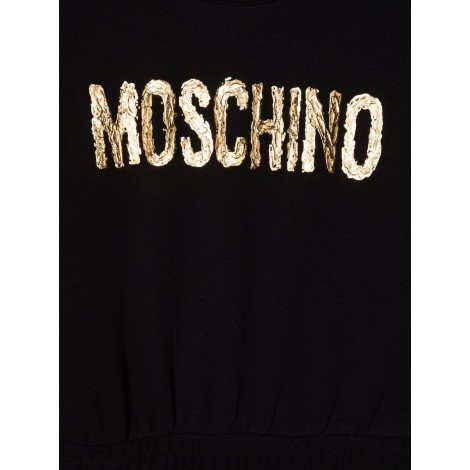 moschino abito felpa con logo