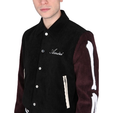 amiri bones varsity jacket