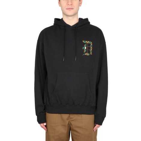 drôle de monsieur hooded sweatshirt with logo