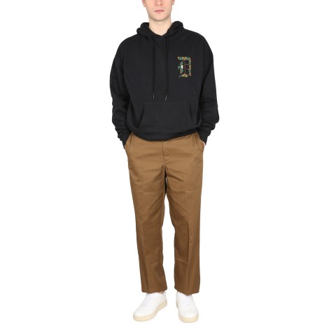 drôle de monsieur hooded sweatshirt with logo