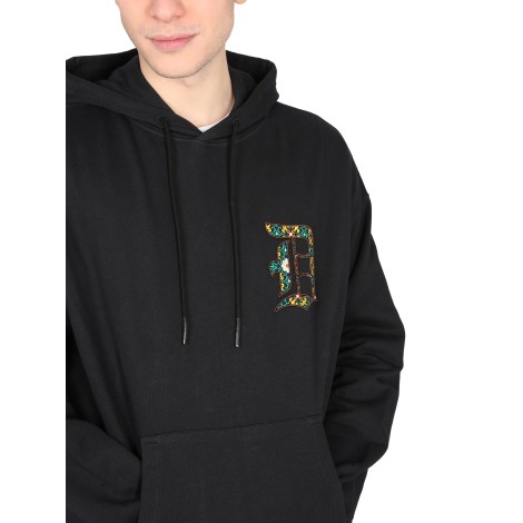 drôle de monsieur hooded sweatshirt with logo