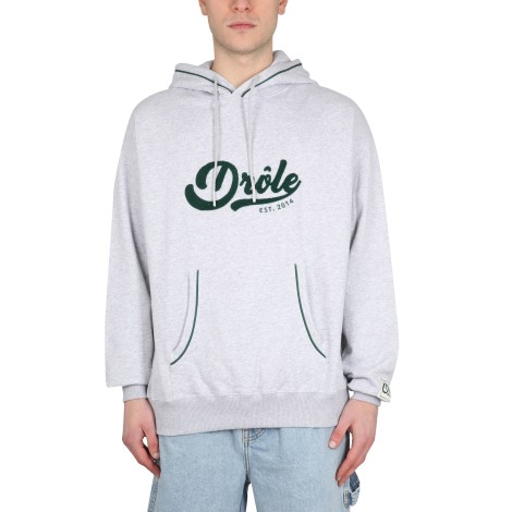 drôle de monsieur hooded sweatshirt with logo