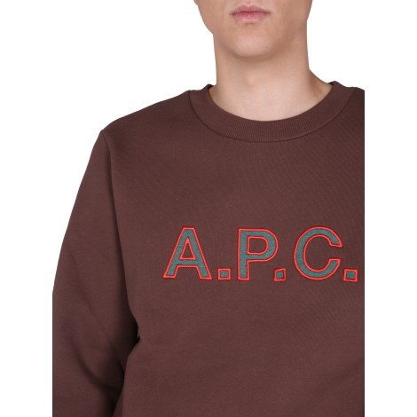 a.p.c. sweatshirt with embroidered logo