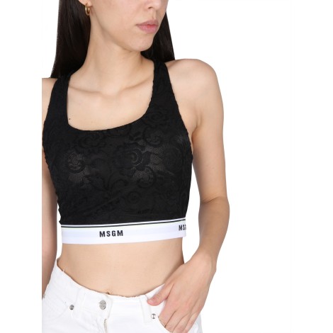 msgm lace brassiere