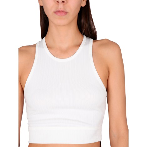 helmut lang crop top with cut out detail