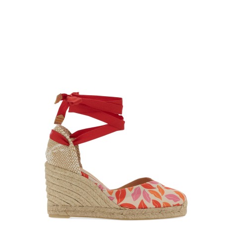 castaner clear espadrille with print