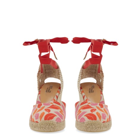 castaner clear espadrille with print