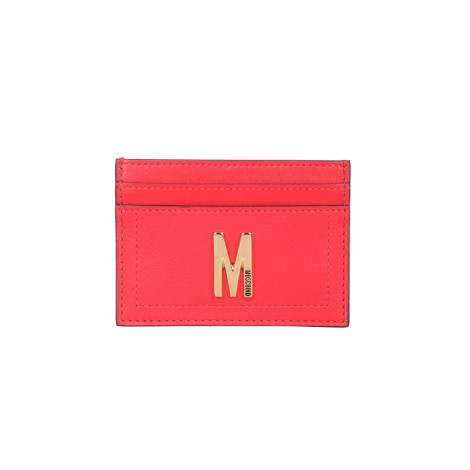 moschino leather card holder