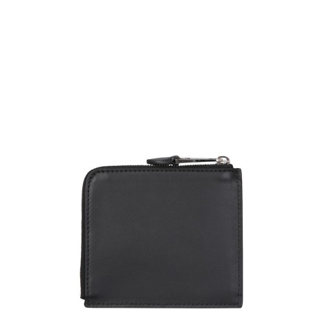 moschino square wallet with leather logo