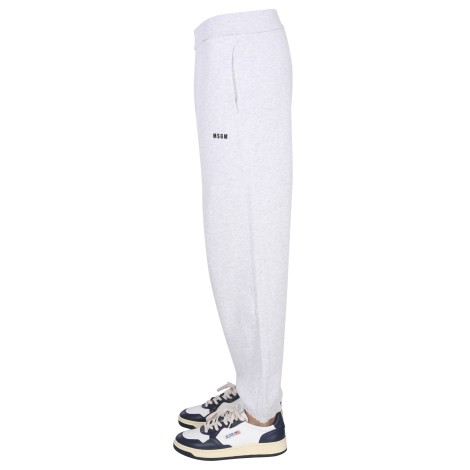 msgm jogging pants with logo