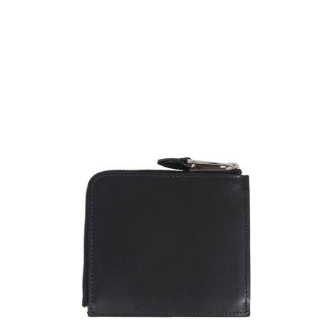 moschino square wallet with leather logo