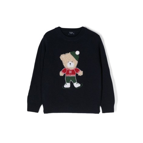 il gufo teddy bear crew neck pullover