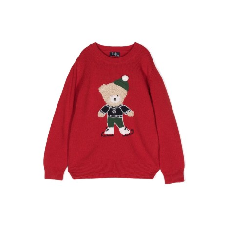 il gufo teddy bear crew neck pullover