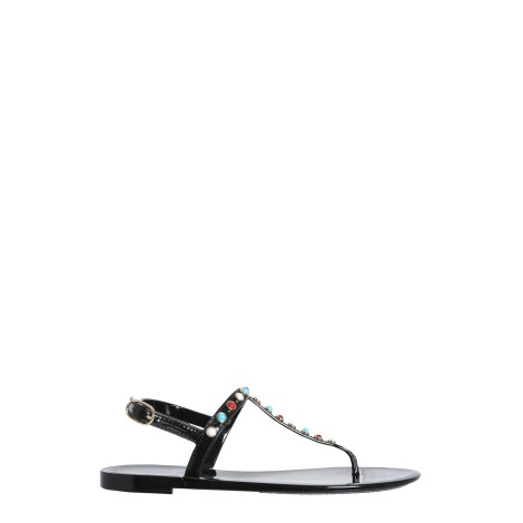 stuart weitzman jelly t strap charm sandals