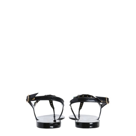 stuart weitzman jelly t strap charm sandals