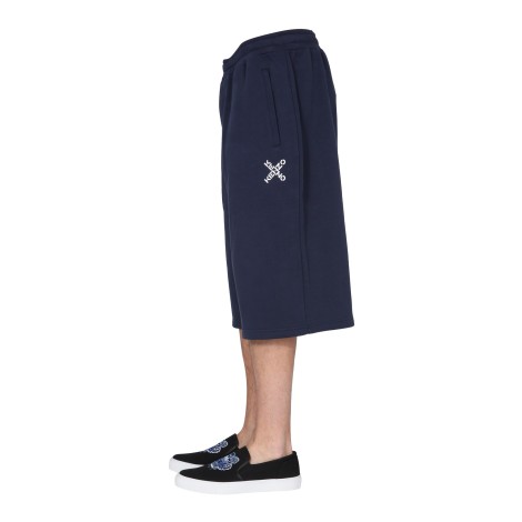 kenzo cotton sweatshirt shorts