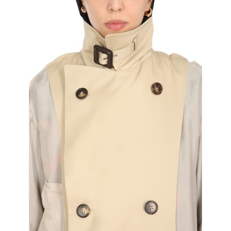 maison margiela two-material trench