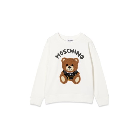 moschino teddy bear crewneck sweatshirt