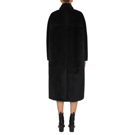 courreges oversized coat with logo