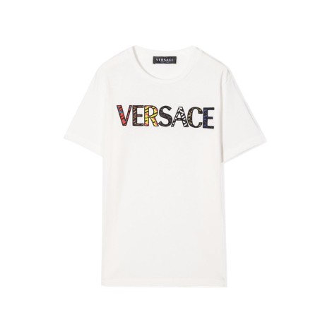 versace t-shirt jersey monogram + st. versace