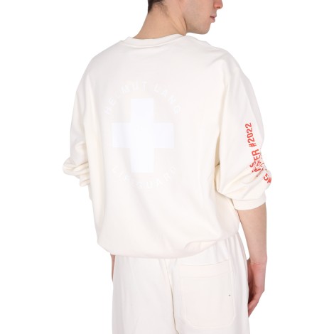 helmut lang logo print sweatshirt