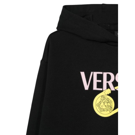 versace sweatshirt over logo pins