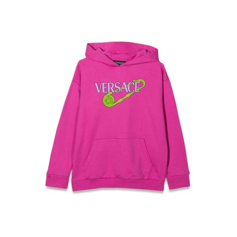 versace sweatshirt over logo pins