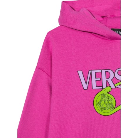 versace sweatshirt over logo pins