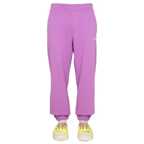 msgm jogging pants with logo