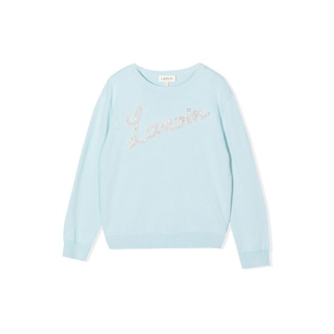 lanvin signature logo crew neck pullover